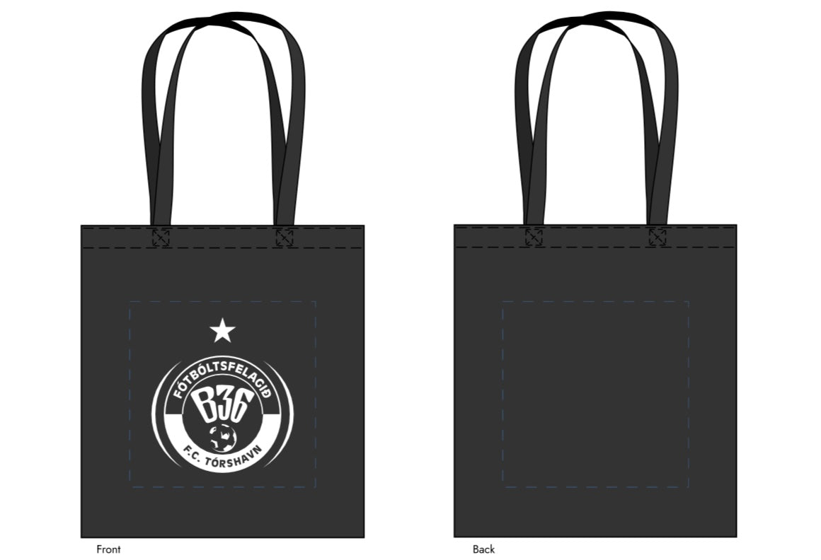 B36 innkeypsnet - bummull - svart